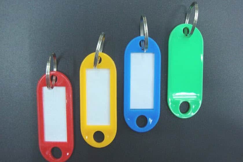 sleutelhanger met label