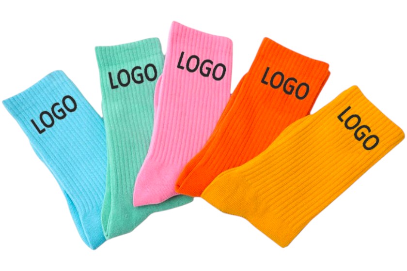 neon retro sokken in kleur