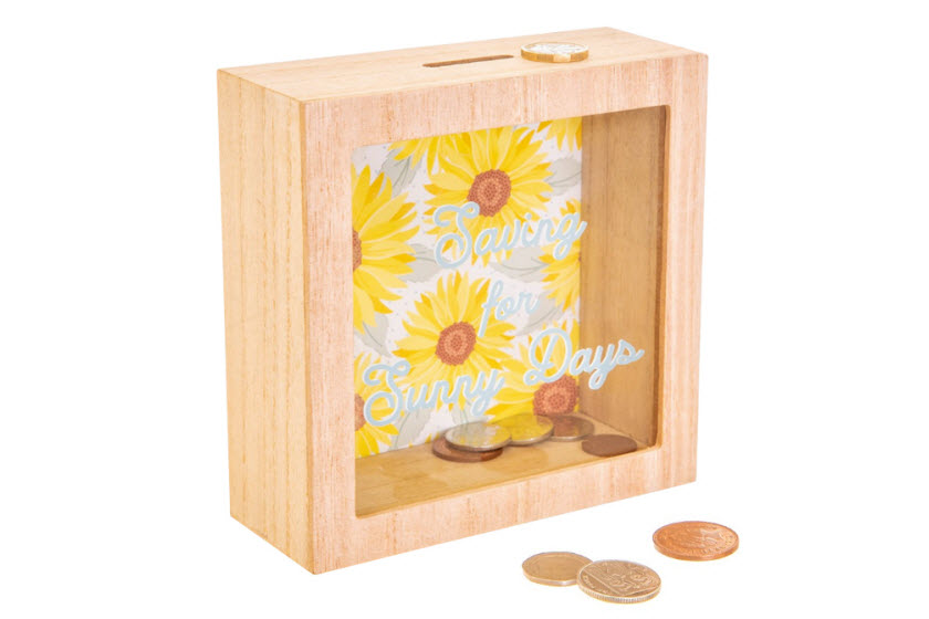 houten spaarpotten met logo bedrukken