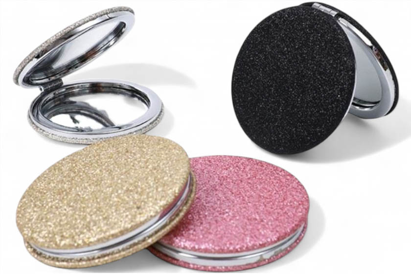 glitter spiegeltjes met opdruk