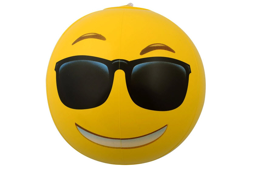 emoji emoticon strandballen bedrukt