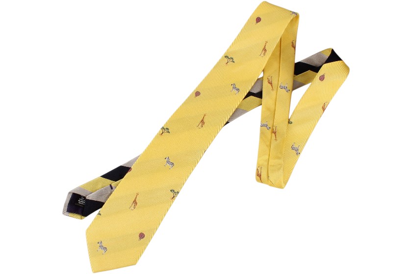 gele dunne stropdassen