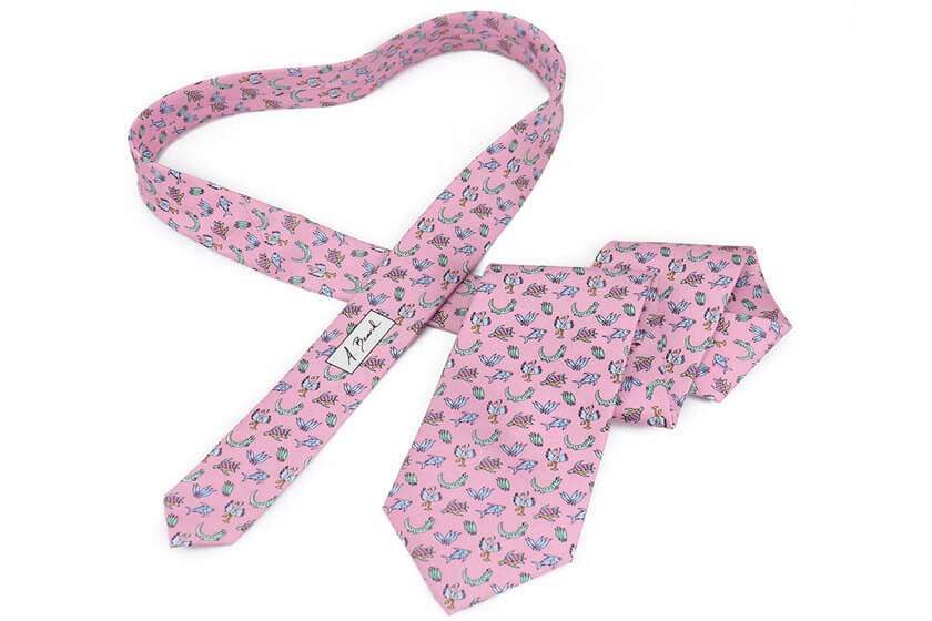 roze stropdassen bedrukt