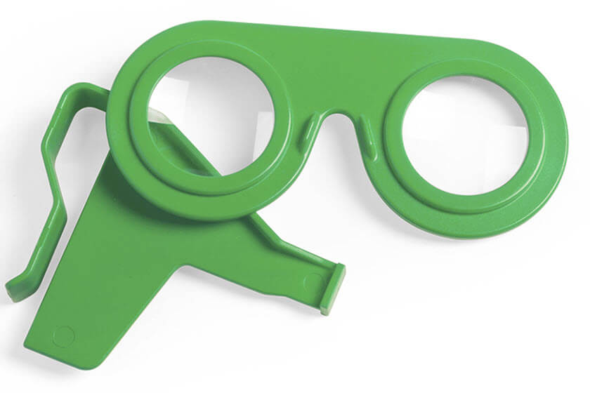 gekleurde mini virtual reality brillen met logo