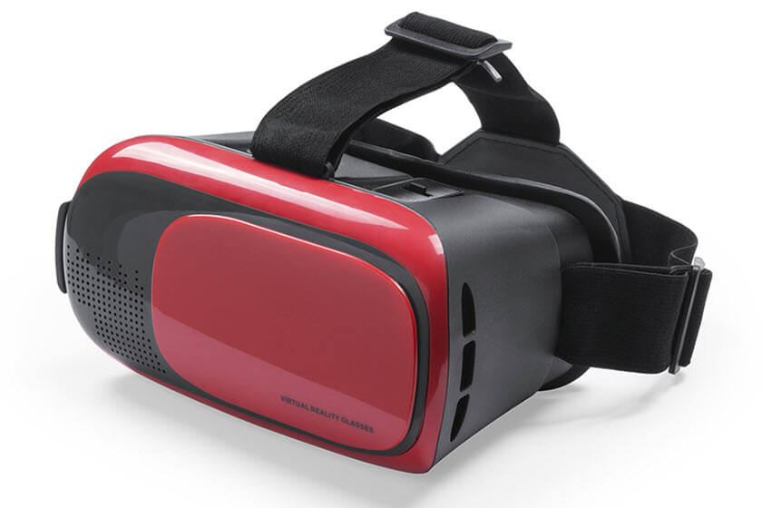 virtual reality headset met logo