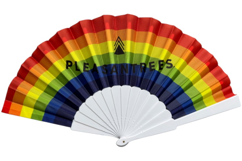 regenboog waaiers laten bedrukken gay pride