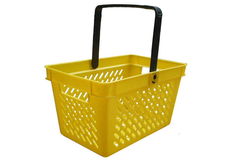gele winkelmandjes goedkoop bedrukken