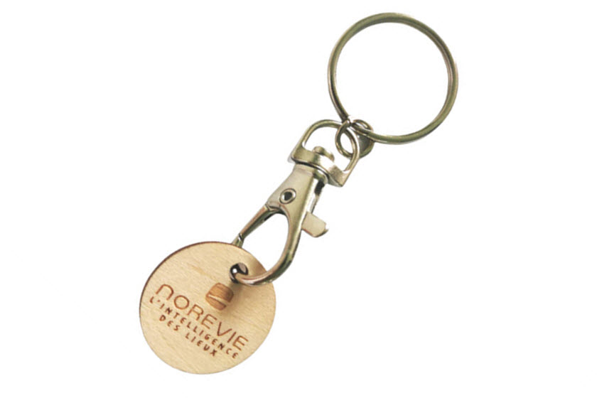houten winkelwagenmuntjes